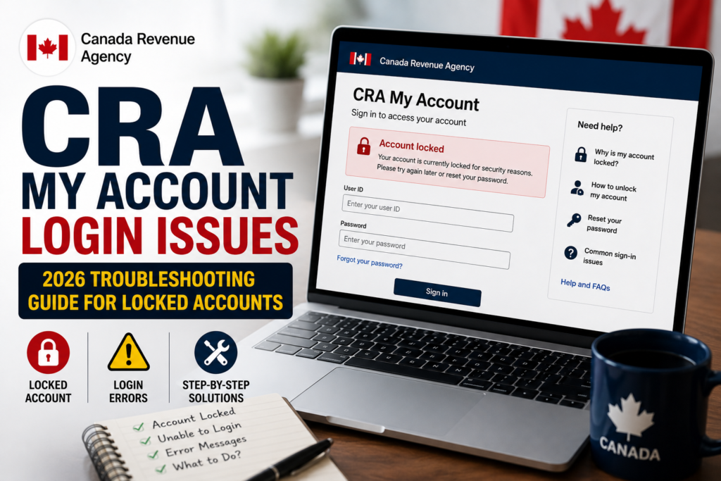CRA My Account Login Issues 2026 Troubleshooting Guide for Locked Accounts