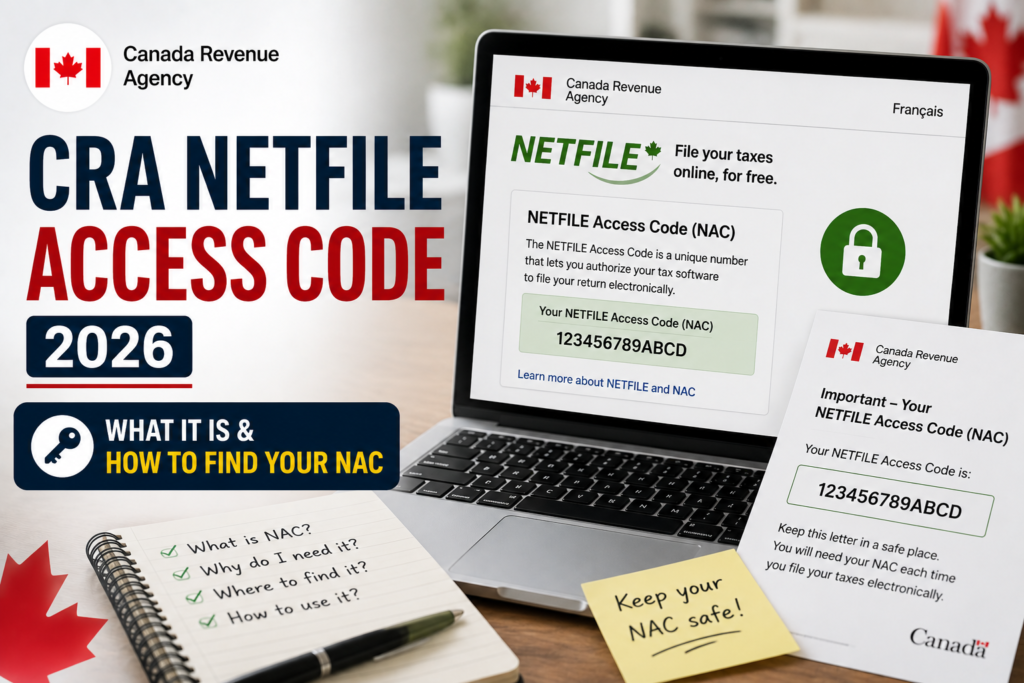 CRA NETFILE Access Code 2026 What It Is & How to Find Your NAC